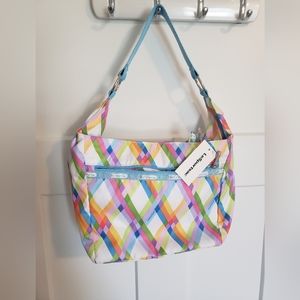 NWT LeSportsac Colorful Tori Bag in Streamers Print